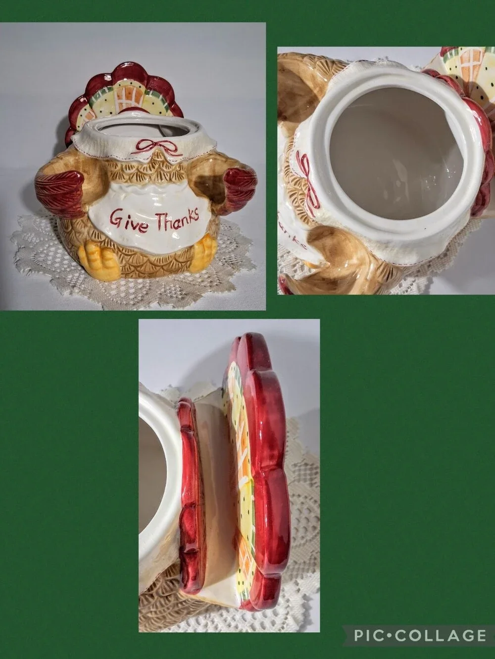 Vintage (Like New!) Ceramic Cookie Jar, Salt & Pepper, & Napkin Holder - Picture 10 of 12